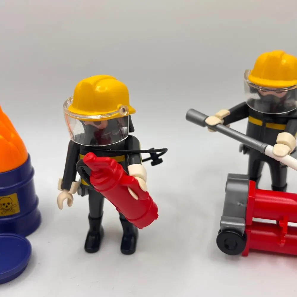 Playmobil Vintage Firefighter Set of 2 with gear accessories cake topper firemen